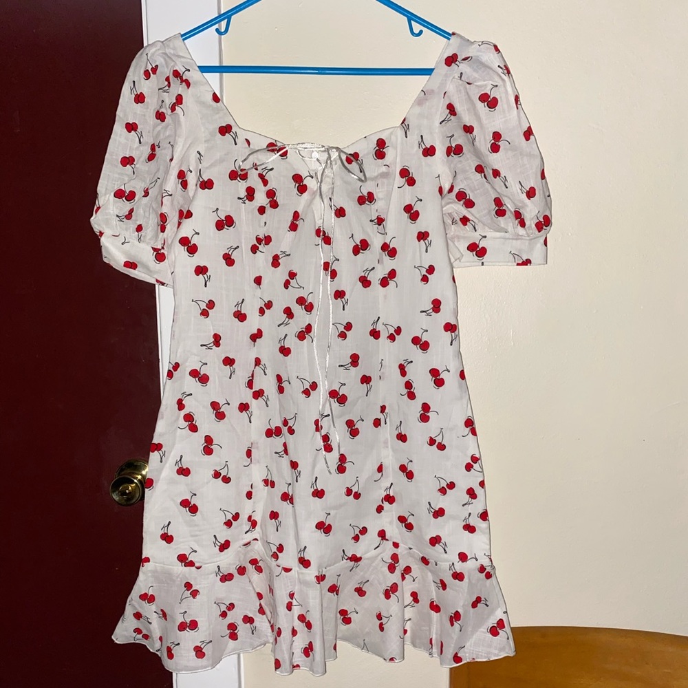 Cherry summer sundress, size M